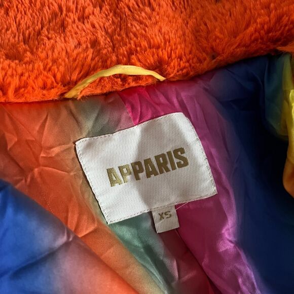 Bright Orange Imani Faux Fur Coat from APPARIS (size XS) - Picture 5 of 8